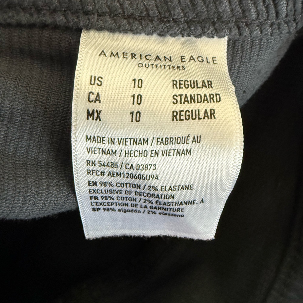 American Eagle Outfitters Dark Gray Corduroy Skirt - Picture 4 of 5